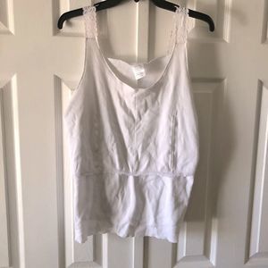 Softer Roo white laced prosthetic camisole XL